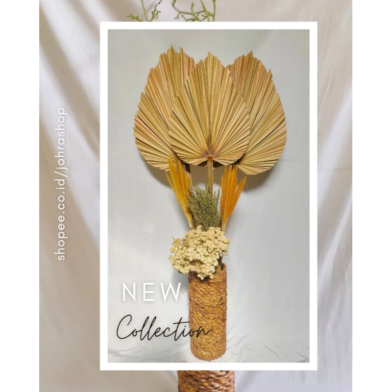 Bunga kering murah/ bunga dekorasi/ paket bunga kering/ Dried palem/ daun palem
