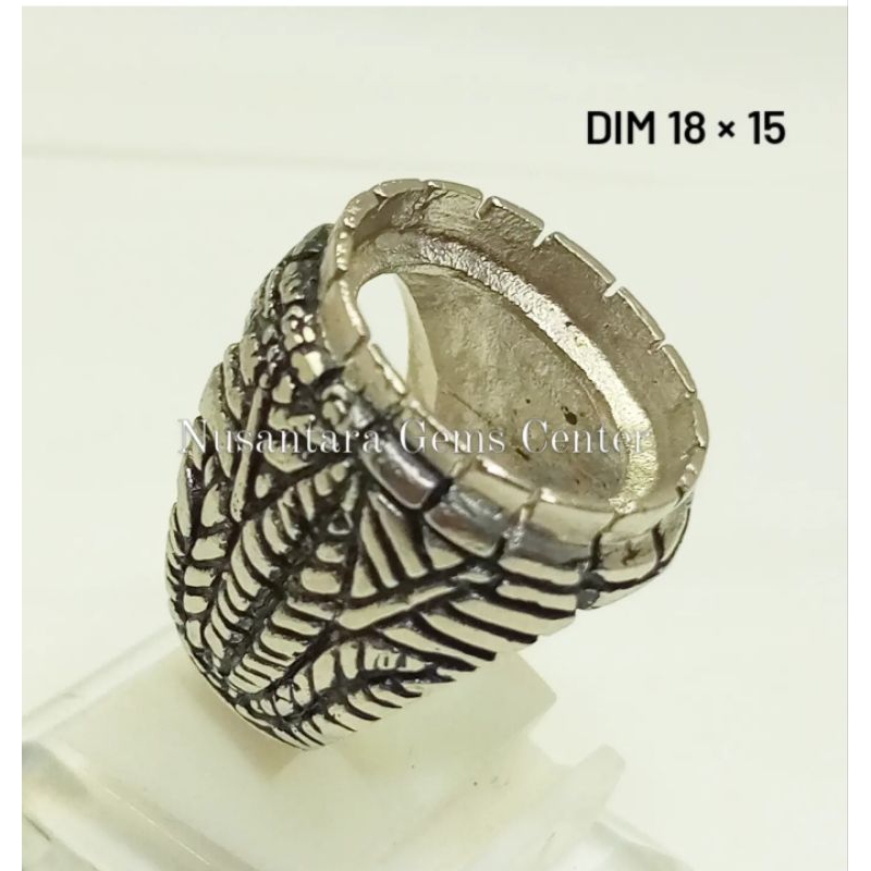 Cincin Emban Kosong Alpaka Custom Ukir