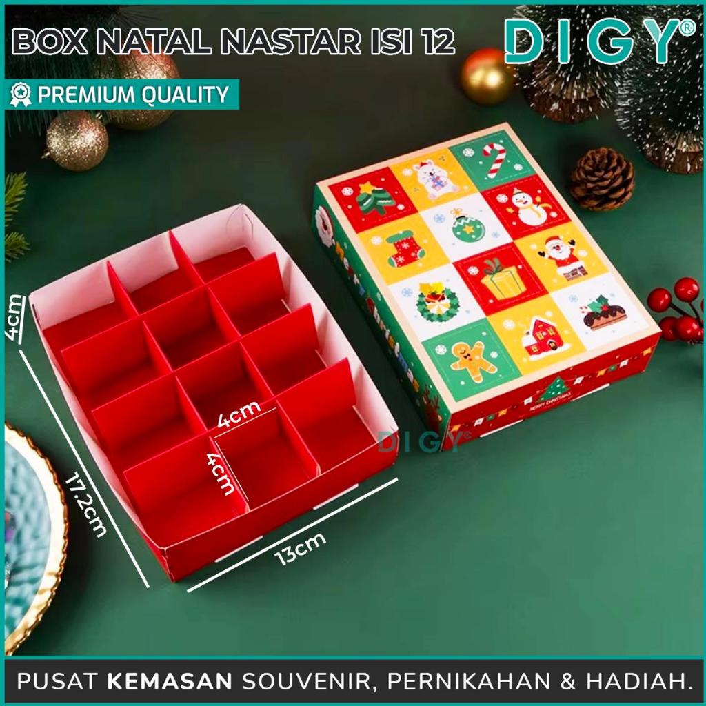 

Box Nastar ISI 12 / Kotak Kue Natal/ Kotak Kue Imlek/Kotak Permen Coklat/ Dus Box Bingkisan Motif Natal / Box Christmas Hampers / Kotak Kue Natal