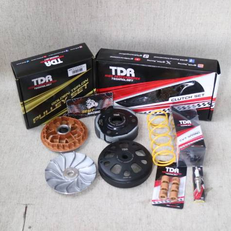Paket Upgrade CVT ZOZZ VARIO 125 NEW-VARIO 150 TDR KAMPAS GANDA-PULLEY-ROLLER-PER CVT-BUSI