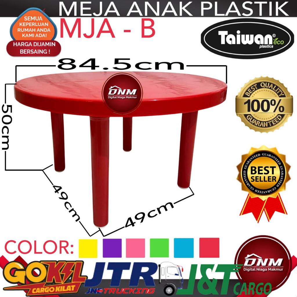 Meja Belajar Plastik Anak Taiwan Meja Paud Tk Meja Tulis Anak Bulat MJA - B