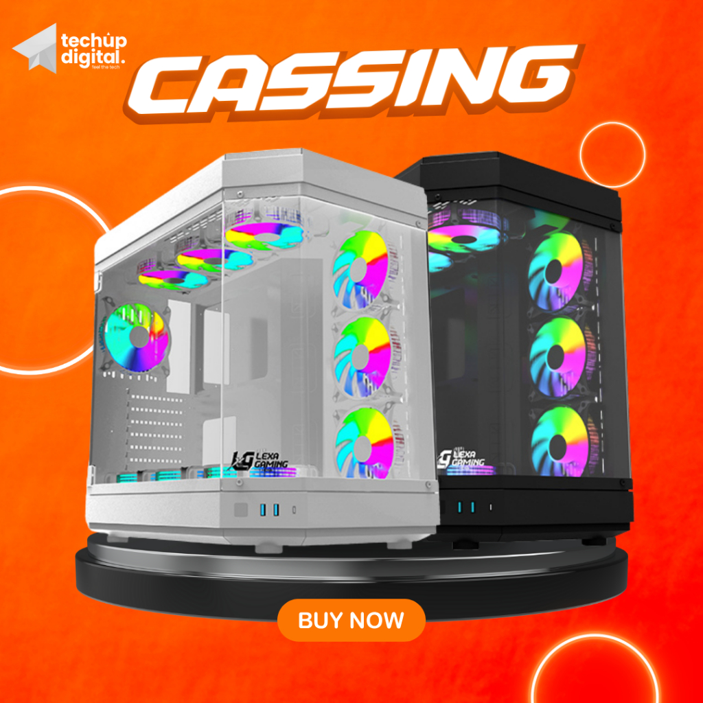 PC CASE HOSE LEXA GAMING OCEAN BLACK FULL TOWER - Casing Komputer