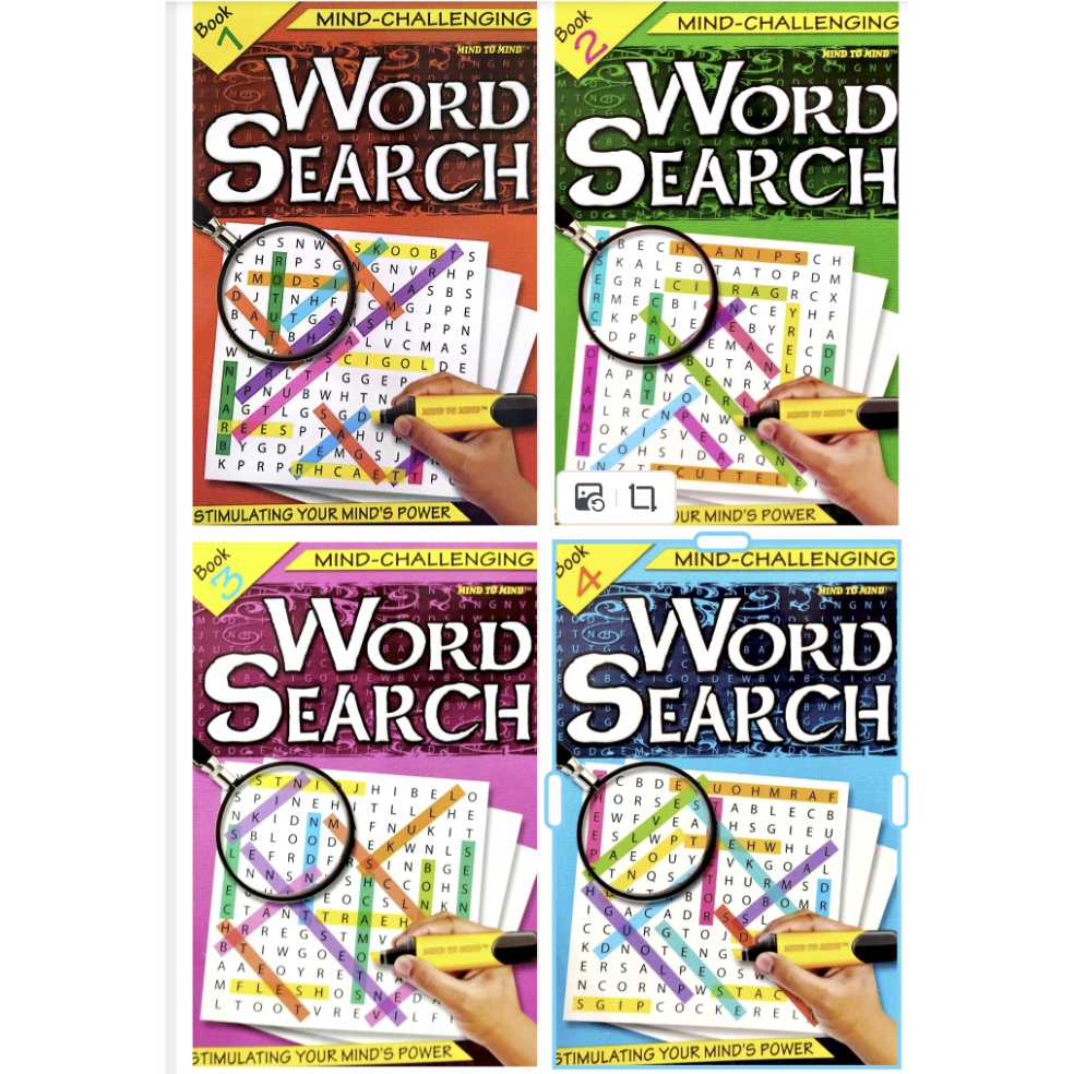 Mind to Mind Word Search MindChallenging Book 16 Pages ART N8H5