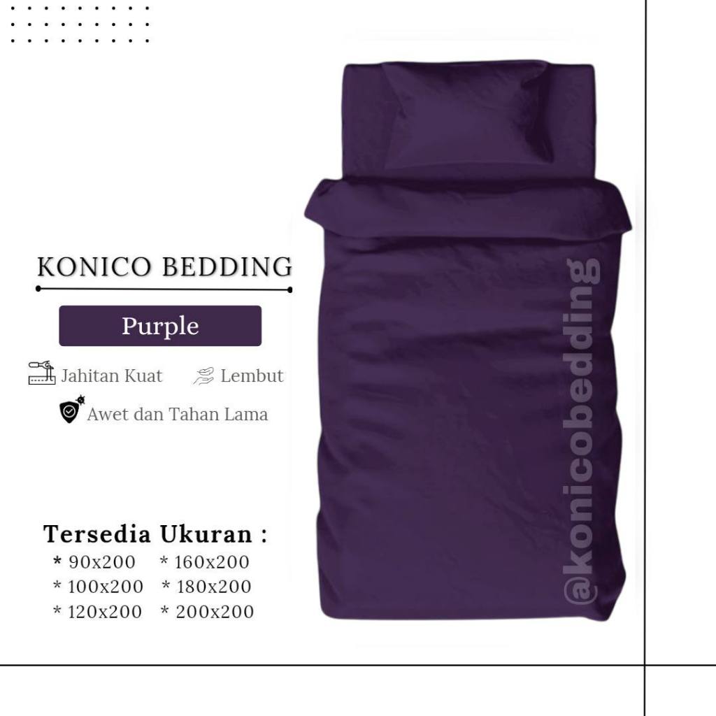 KONICO SPREI AESTHETIC POLOS PASTEL / MINIMALIST KOREAN STYLE POLOS Single Double PURPLE 90 100 120 