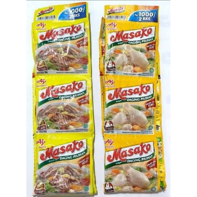 

Masako sachet 11gr (Sapi & Ayam)