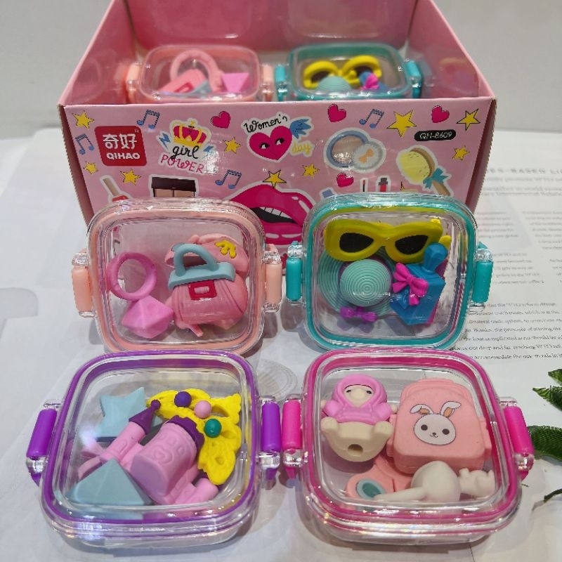

PENGHAPUS ANAK PEREMPUAN GIRL POWER ERASER PENGHAPUS FASHION KOTAK FANCY SEKOLAH ANAK