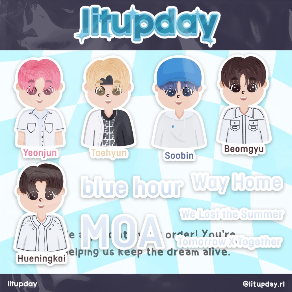 

[Blue Hour] Stiker Kpop Tomorrow X Together Die Cut | Stiker Kpop | Anti Air