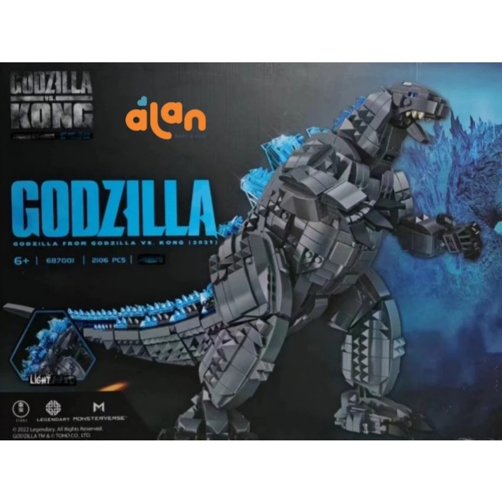 Godzilla Kong 2106pcs (687001) Mainan Brick / Block