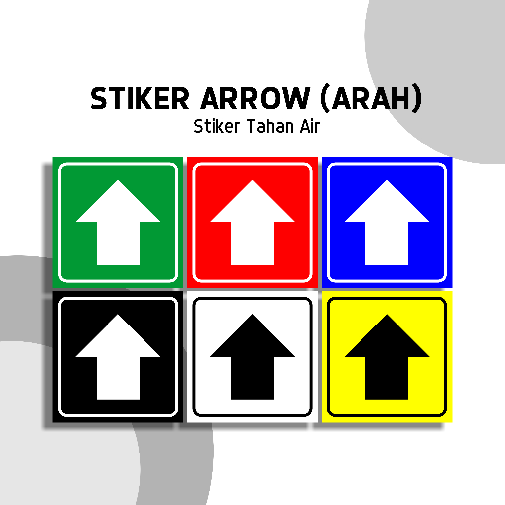 

Arrow Sticker Panah KOTAK Naik Turun Tangga Stiker Label Tanda Vinyl Tahan Air signage