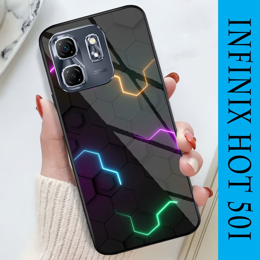 Softcase Glossy Glass Infinix Hot 50i Terbaru [GSC23 ] Casing Handphone Infinix Hot 50i - Pelindung 