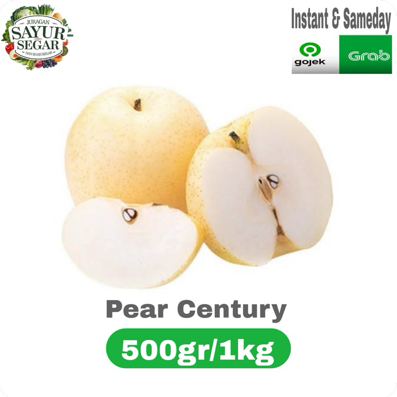 

BUAH PEAR/PIR CENTURY SEGAR murah 500gr/1kg