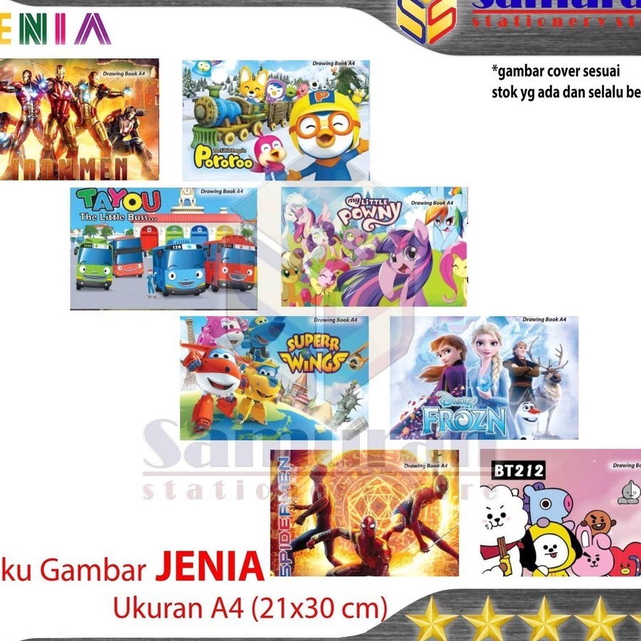 

Unggul Buku Gambar Jenia Ukuran A4 Fancy Drawing Book 21 x 3 cm 1 Pak isi 1 buku Mengambar Kecil bahan HVS