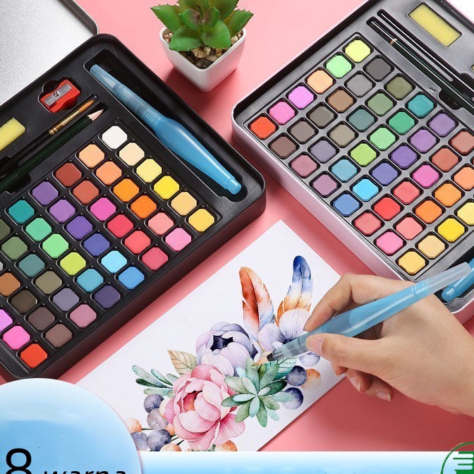 

Unggul CODOlla cat air warna 3648Water Color Set Watercolor Paint Set Alat Cat Air Set Termasuk Kuas dan Kes Gambaran