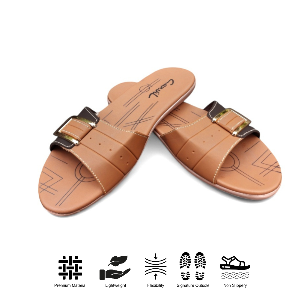 CARVIL Sandal Wanita Teplek Original Brand Matahari Korean Style Kekinian Carvil Sandal Wanita Gemoy