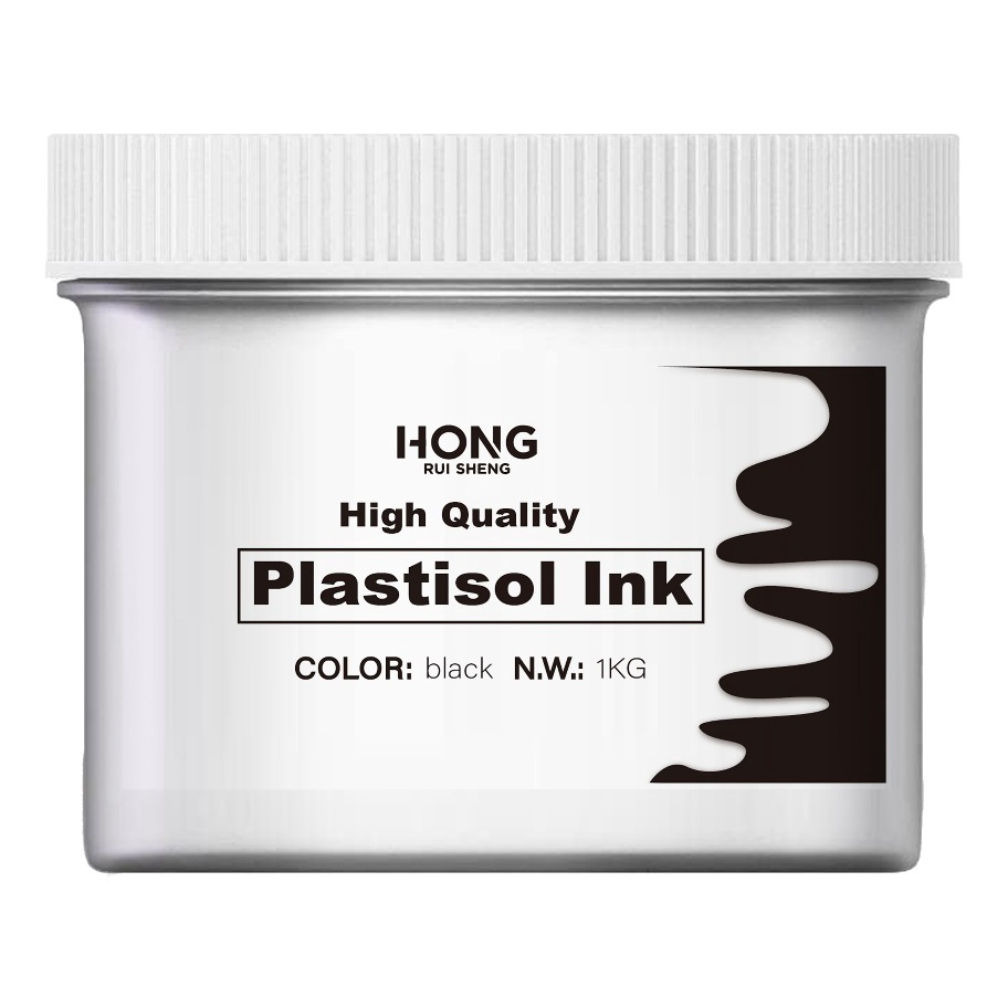 

HJ6 HONG RUI SHENG Plastisol Hitam Tinta Sablon Brain 1KG Warna Kaya Mudah Dicetak