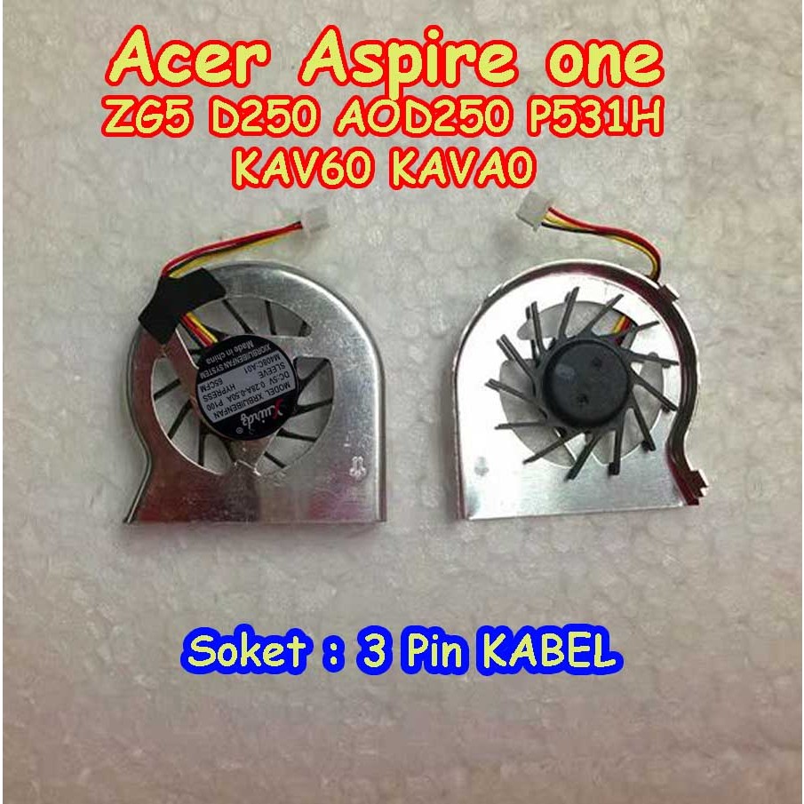 Fan Processor ACER Aspire One ZG5 D250 P531H KAV60 KAVA0 ( 3 Pins )