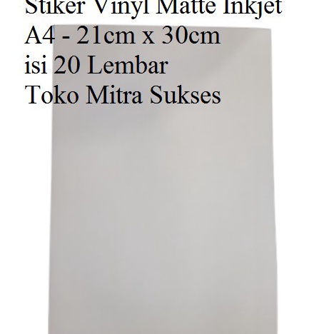 

KF7 Stiker Vinyl Matte Inkjet A4