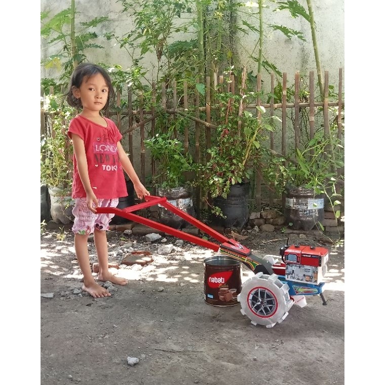 Super Irit mainan anak miniatur traktor mini bajak sawah