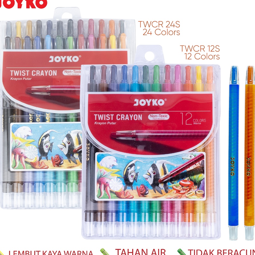 

Terbaru Joyko Twist Crayon Oil Pastel Krayon Joyko Halus Putar Krayon Bersih Anak TWCR