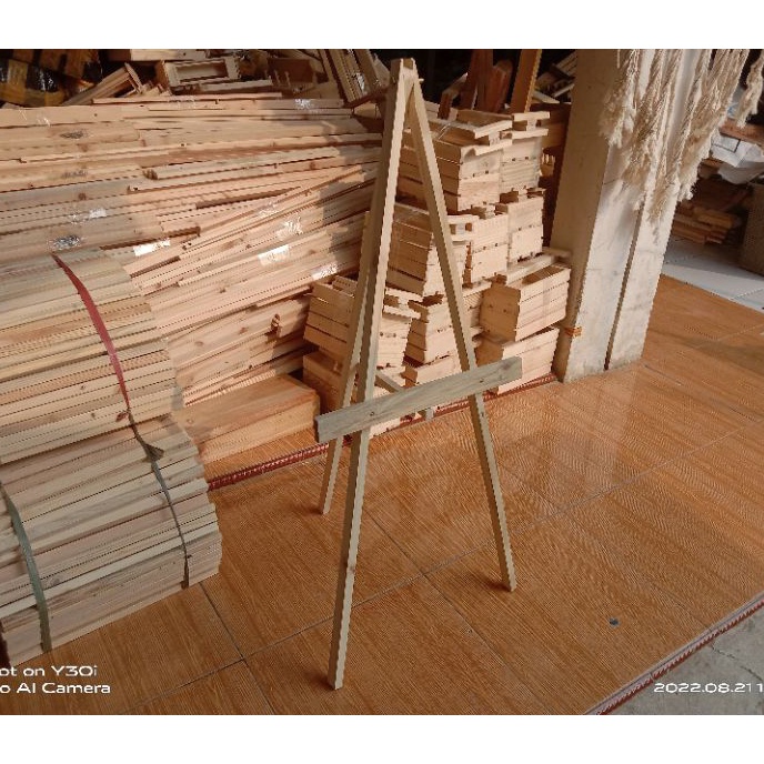 

KP8 Wooden easel Palang Polos 11cmStanding tripod kayustand lukis
