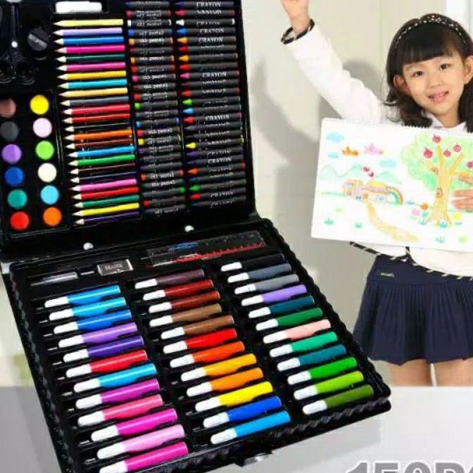 

FG2 Pensil Warna 1 SET Alat Tulis Set Anak Crayon Colouring Set 68 PCS ART Set 15 PCS ART Set 2 PCS ART Pensil Warna Komplit Alat Lukis SENSE