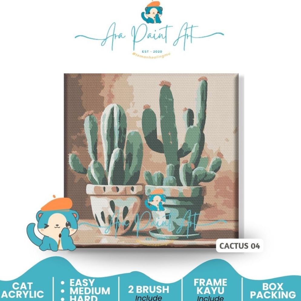 

CACTUS KAKTUS SERIES Paint by numbers kit I Painting I Painting by number I Kado Wisuda I Kado unik ART R4E8