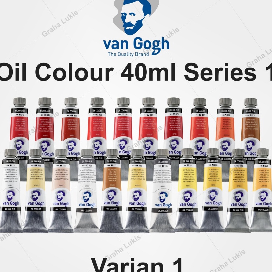 

Hemat Van Gogh Oil Colour 4 ml Serie 1 Varian 1 WHITE YELLOW ORANGE RED 4ml