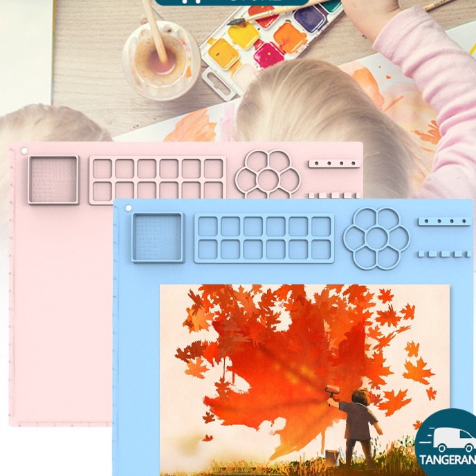 

Pilihan 45cm Art Mat Silikon Kelas Makanan Painting Mat Wateroof Tahan Api Dengan Palet Tahan Lama
