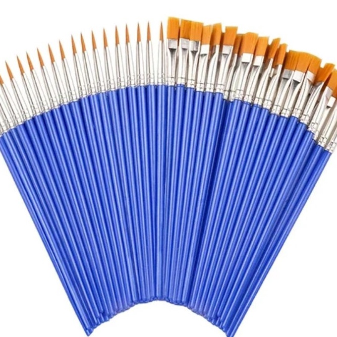 

Istimewa Kuas Lukis Flat Brush Body Painting Bahan Nilon Warna Biru