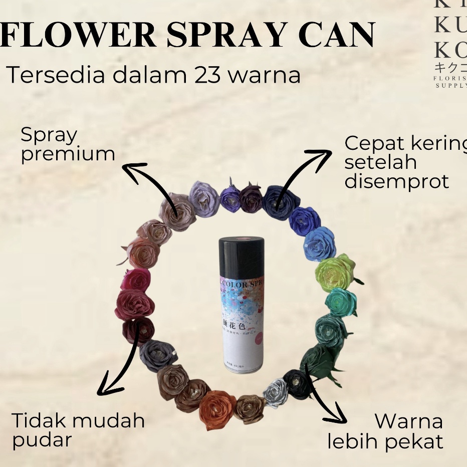

HJ6 Spray Can Color Flower Floral Bunga Cat Pilox Full Pewarna
