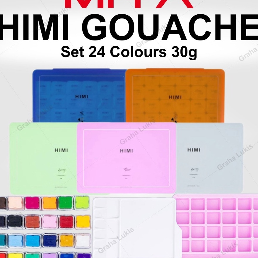 

Diskon MIYA HIMI GOUACHE SET 24 COLOURS X 3ML