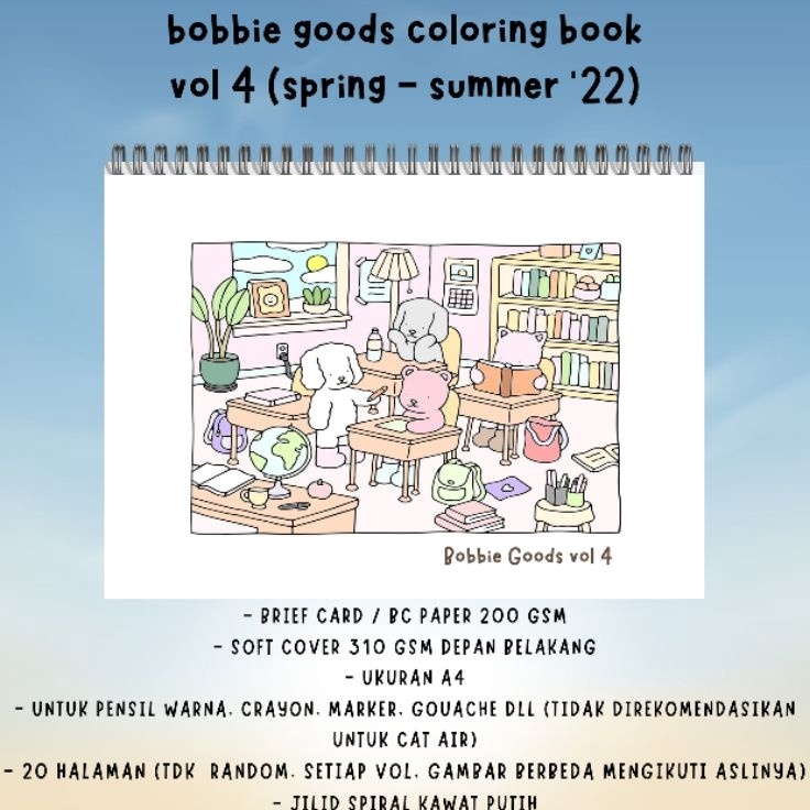

KI3 Bobbie Goods Coloring Book Vol 4 Spring Summer 22 2 halaman buku mewarnai kes BC tebal 2 gsm