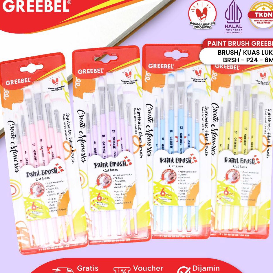 

FG2 GREEBEL Kuas Lukis Brush Paint Set BRSHP246MX