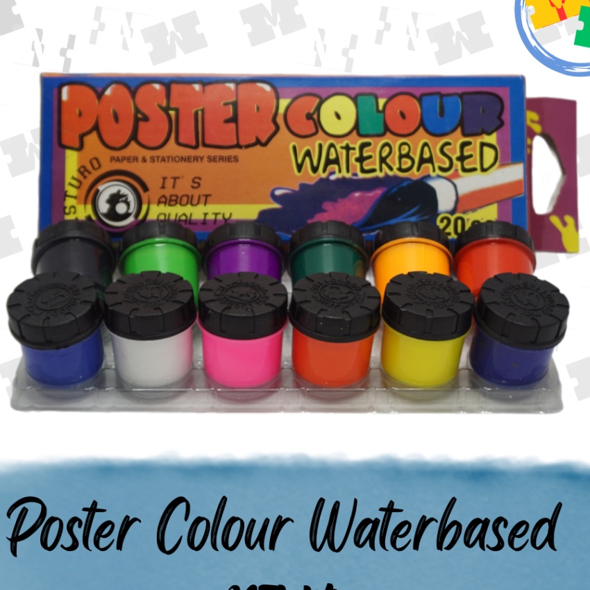 

KP8 Cat Poster ASTURO Waterbased Poster Colour 12 Warna x 2 cc