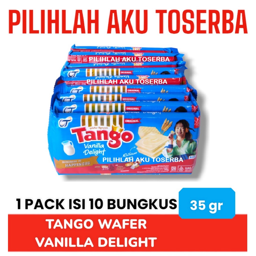 

Tango Wafer VANILLA DELIGHT 35 gr - (HARGA 1 PACK ISI 10 SACHET)