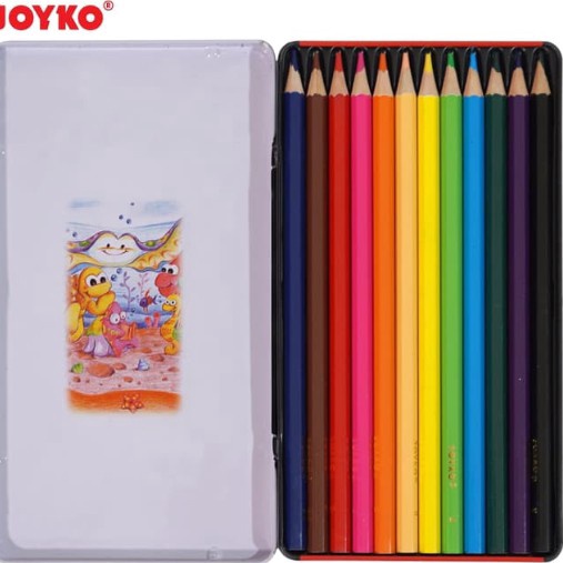 

Terlaris JOYKO PENSIL WARNA 12 TC 12 WARNA CASE KOTAK COLOUR PENCILS COLOR CP12TC KALENG SET
