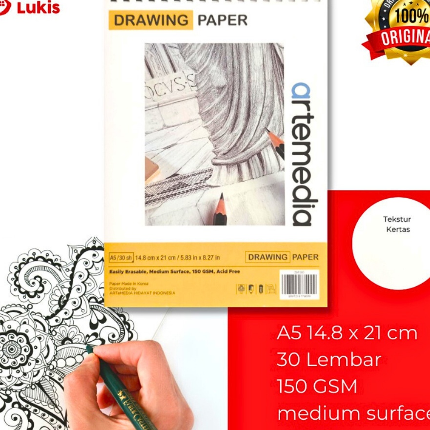 

Wah Sketchbook Artemedia Drawing Paper A5 15 GSM