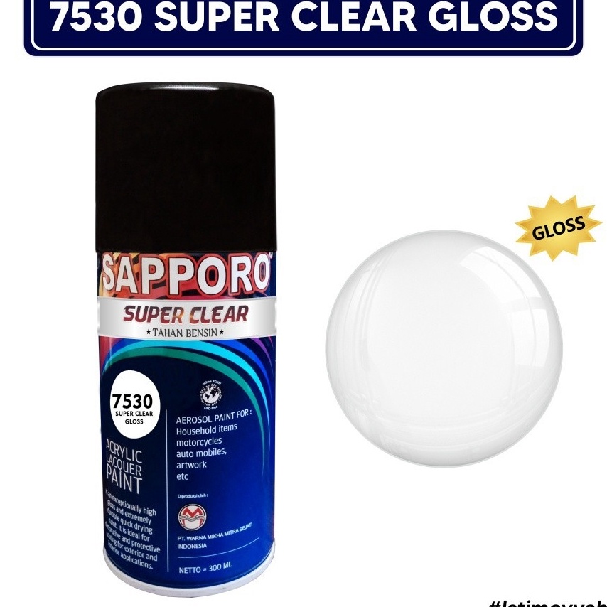 

KP8 Sapporo Clear Atau Gloss Doff Cat Semprot Pylox Saporo Paint