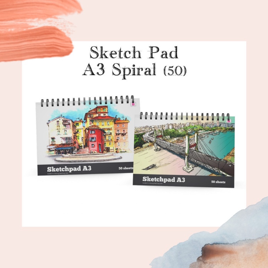 

Unggul Tiara spiral sketch book A3 25lbr5lbr