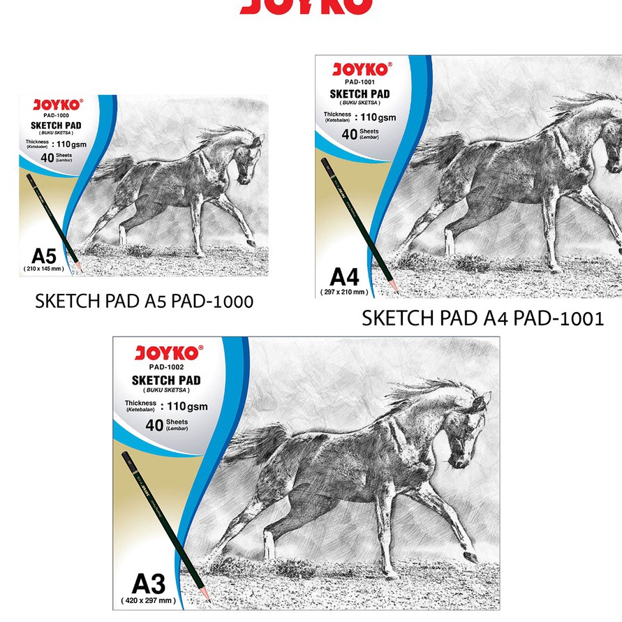 

KI3 Joyko Sketch Pad Buku Gambar Sketsa 11 gsm 4 Sheets