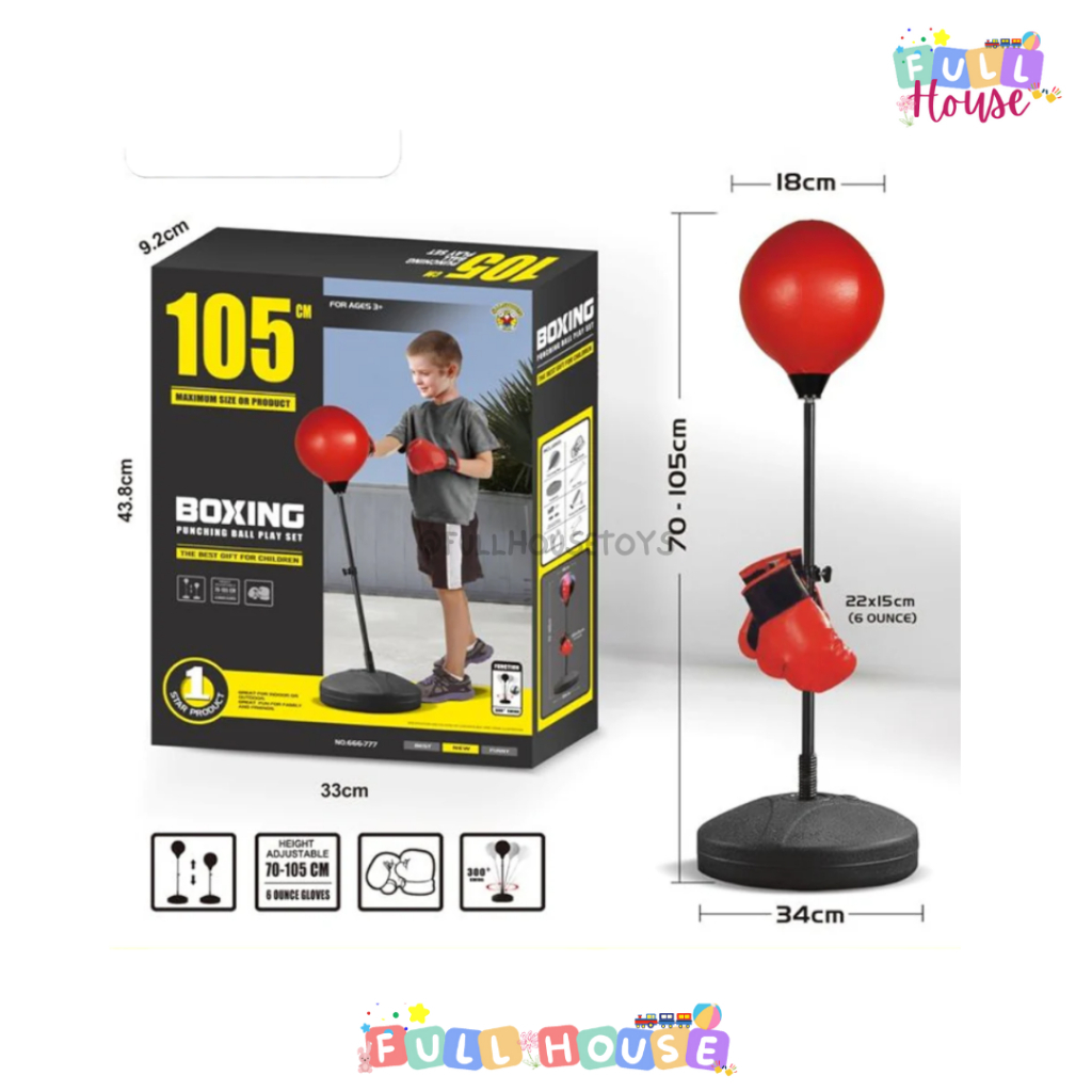 MAINAN ALAT LATIHAN TINJU ANAK BOXING SAMSAK TINJU PUNCHING BALL SET