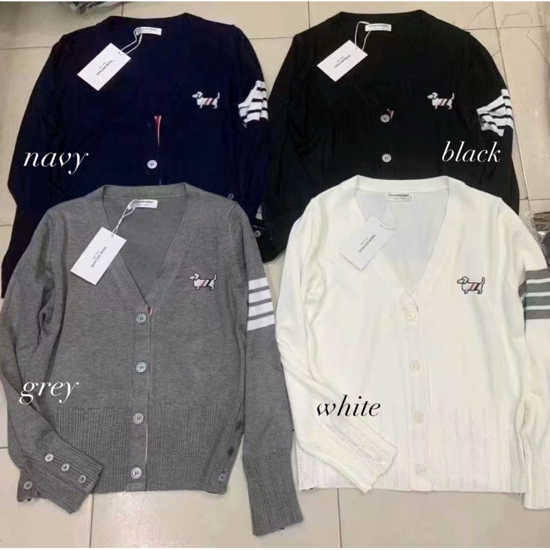 TB PUPPY STRIPE LONG CARDIGAN READY STOCK CH009TB