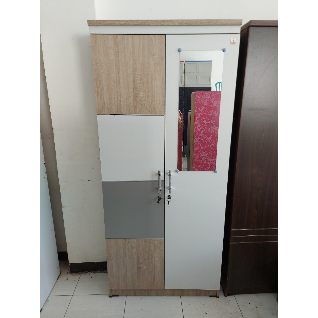 Lemari Pakaian Kayu 2 Pintu Olympic