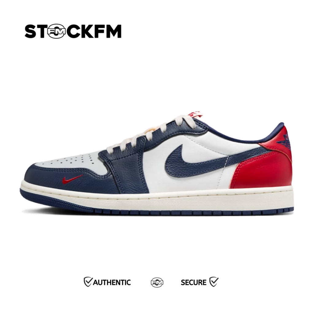 Nike Air Jordan 1 Low Howard University Gym Red Midnight Navy Original