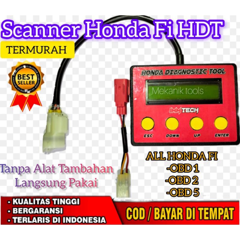 scanner motor injeksi reset dtc ECM live data sensor scanner HDT UNIVERSAL