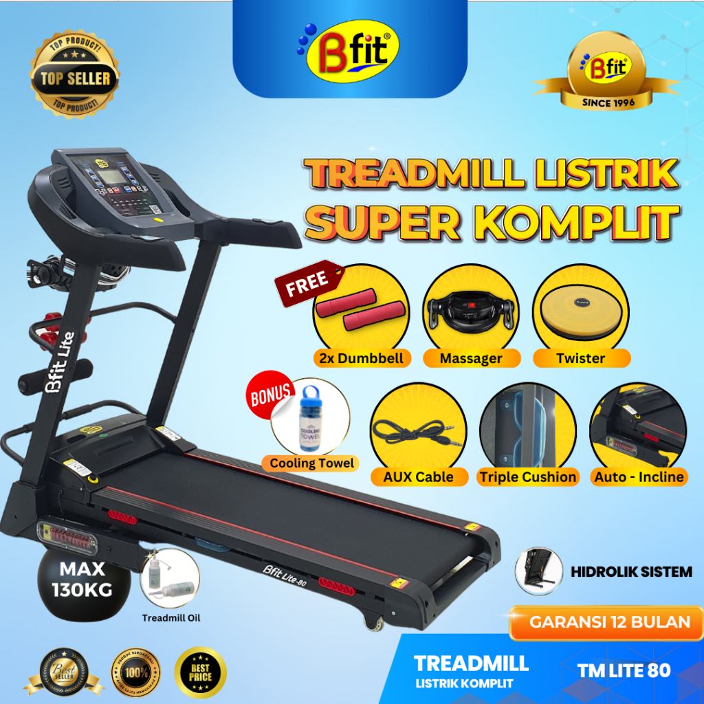 BFIT LITE80 Essential Multifunctional Treadmill Motorized Treadmill Automatic Incline