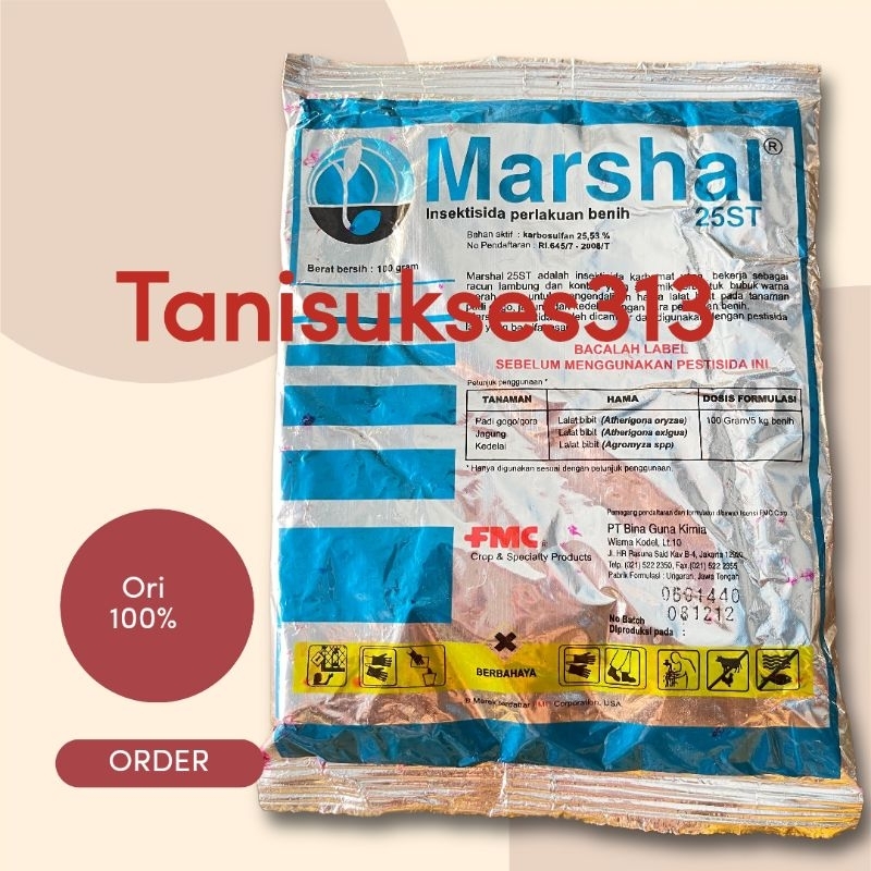 Fungisida marshal 25st 100gram fungisida perlakuan benih marshal bubuk 100gram