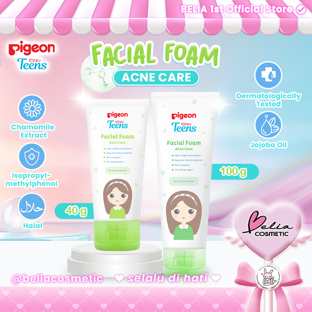 ❤ BELIA ❤ PIGEON TEENS FACIAL FOAM ACNE CARE 100ML| Kulit Berjerawat | Sabun Cuci Muka Remaja | Pemb