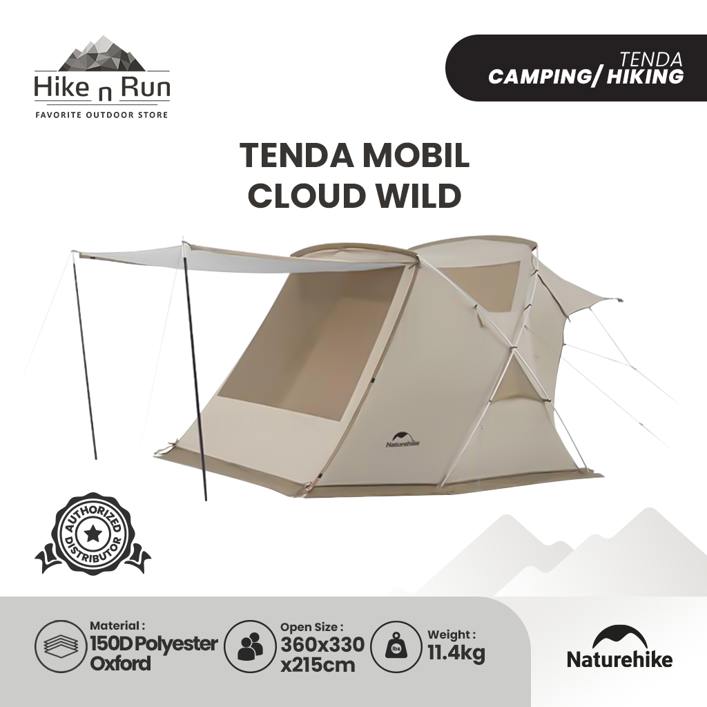 Naturehike Tenda Camping CNH22ZP014 Cloud Wild Car Side 1-2P