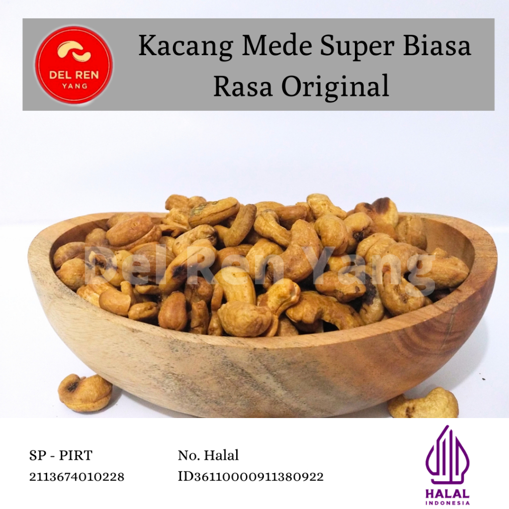 

Kacang mede super biasa bintik ( original, wijen / madu, pedas, thailand & crispy )